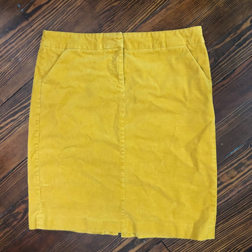 J crew size 10 mustard skirt